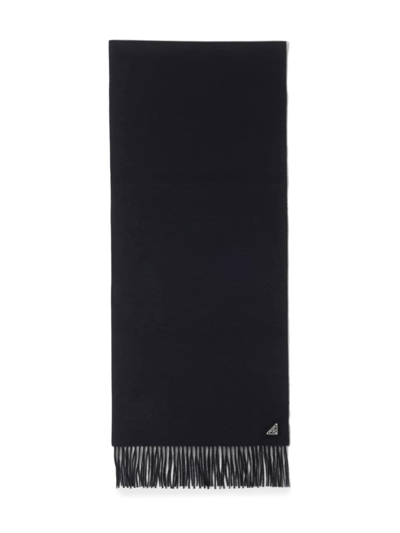 Shop Prada Men's Cashmere Scarf In Black