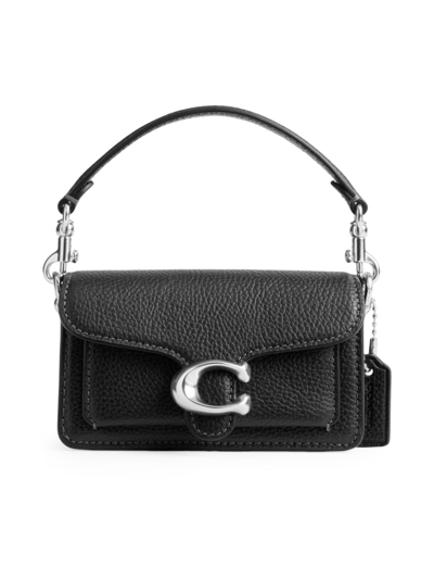 Shop Coach Women's The Tabby Leather Shoulder Bag In Black