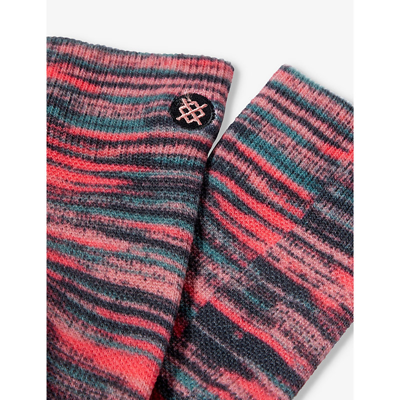 Shop Stance Brand-embroidered Stripe-pattern Knitted In Multi