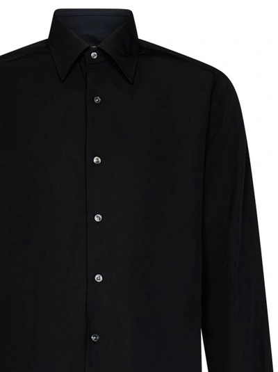 Shop Tom Ford Black Silk Blend Shirts
