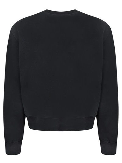 Shop Amiri Round-neck Cotton Sweatshirt In Black