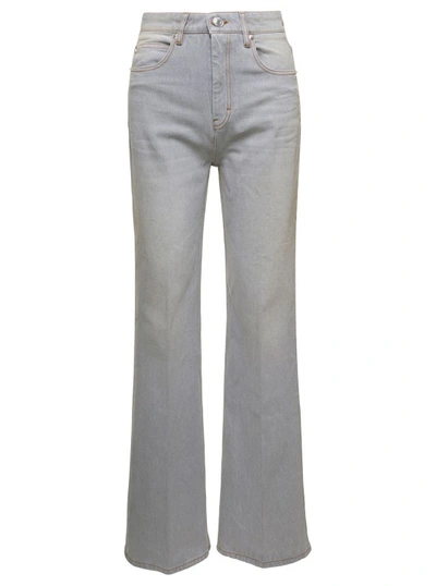 Shop Ami Alexandre Mattiussi Flare Fit Trousers In Grey