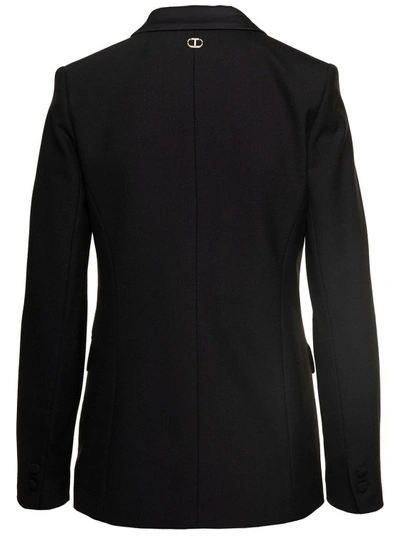 Shop Twinset Black Single-breasted Jacket