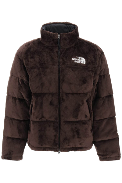 Shop The North Face Nuptse Velour Puffer Jacket In Brown