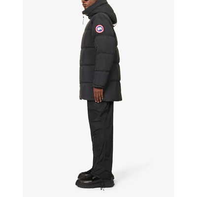 Shop Canada Goose Men's Black Lawrence High-neck Regular-fit Shell-down Jacket