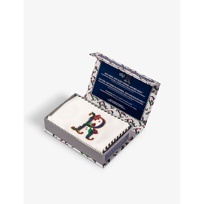 Slip R Queen Letter-embroidered Silk Pillowcase 51cm X 76cm