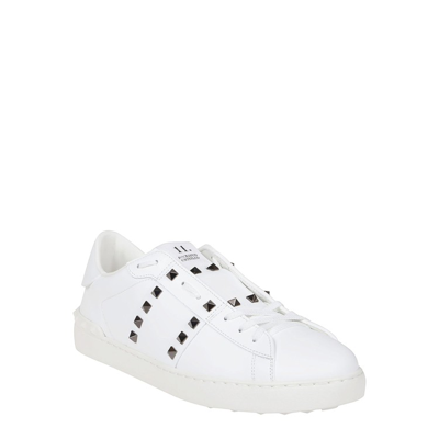 Shop Valentino Rockstud Untitled Sneakers In White