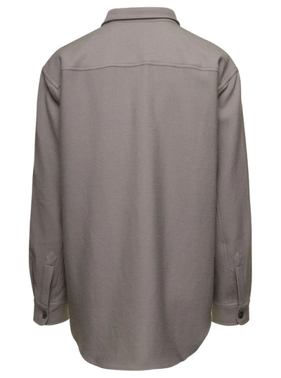 Shop Ami Alexandre Mattiussi Overshirt In Grey