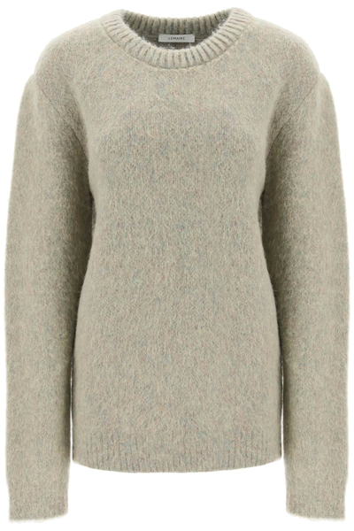 Shop Lemaire Sweater In Melange Effect Brushed Yarn In Green
