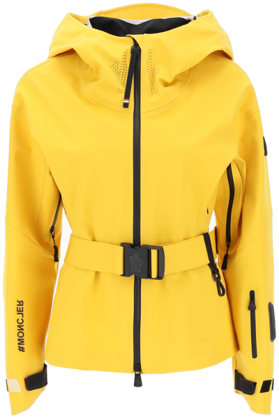 Shop Moncler Teche Technical Jacket In Yellow