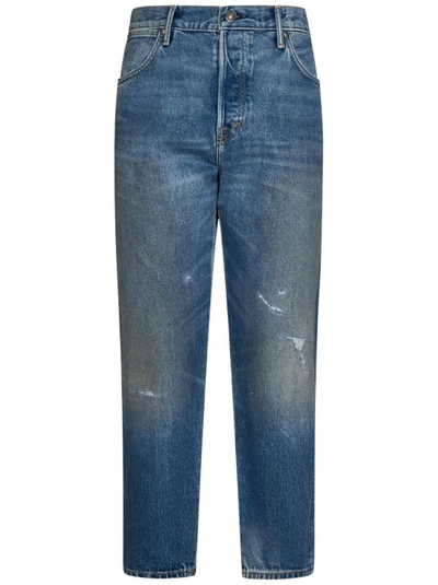 Shop Tom Ford Straight Leg Jeans In Green