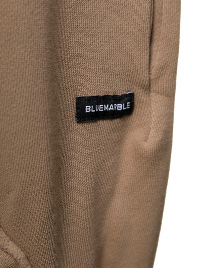 Shop Bluemarble Beige Sweatpants With Logo Patch In Cotton In Brown