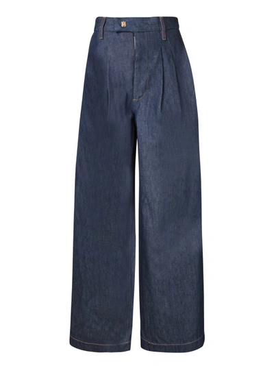 Shop Amiri Blue Cotton Jeans