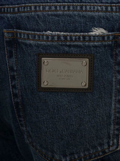 Shop Dolce & Gabbana Cargo Jeans In Blue