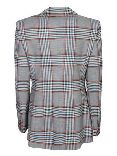 Shop Vivienne Westwood All-over Check Motif Jacket In Grey