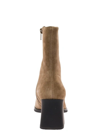 Shop Vagabond Hedda Cow Suede Boots Heel In Brown