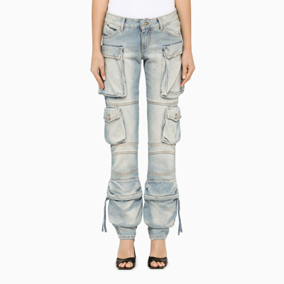 Shop Attico The  | Light Blue Slim Cargo Jeans