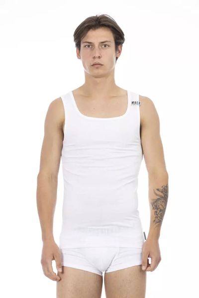 Shop Bikkembergs Sleek Bi-pack Stretch Cotton Men's Tank Men's Top In White