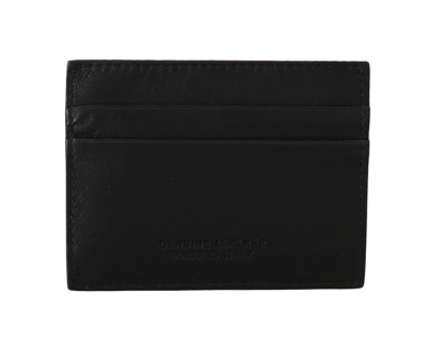 Shop Billionaire Italian Couture Black Leather Cardholder Men's Wallet