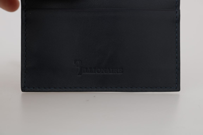 Shop Billionaire Italian Couture Blue Leather Cardholder Men's Wallet