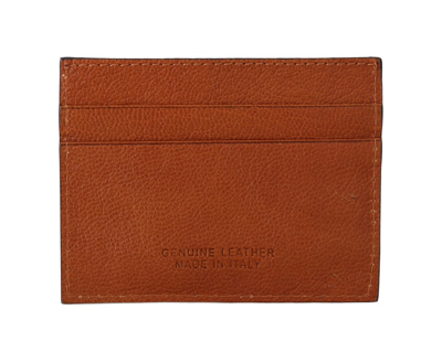 Shop Billionaire Italian Couture Brown Leather Cardholder Men's Wallet