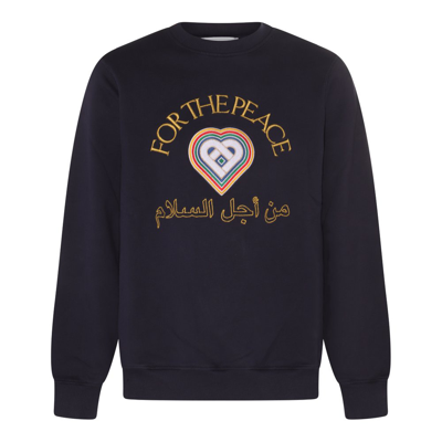 Shop Casablanca For The Peace Sweatshirt In Navy