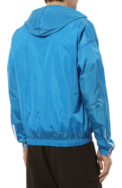 Shop Comme Des Fuckdown Elite Light Blue Nylon Rain Men's Jacket
