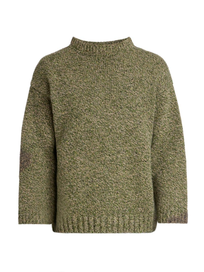 Shop Maison Margiela Men's Wool-alpaca Knit Sweater In Green