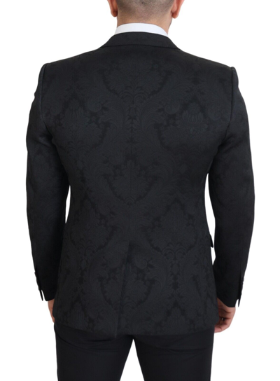 Shop Dolce & Gabbana Elegant Black Martini Suit Jacket &amp; Vest Men's Ensemble