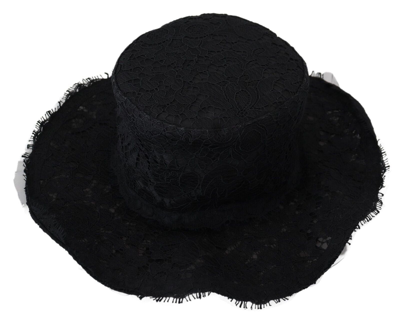 Shop Dolce & Gabbana Elegant Black Top Hat - Timeless Fashion Women's Statement