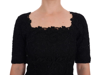 Shop Dolce & Gabbana Elegant Black Knee-length Sheath Women's Dress