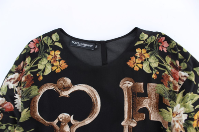 Shop Dolce & Gabbana Elegant Medieval Print Silk Women's Blouse In Black
