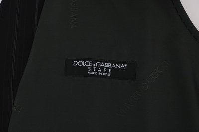 Shop Dolce & Gabbana Elegant Striped Vest Men's Waistcoat In Black