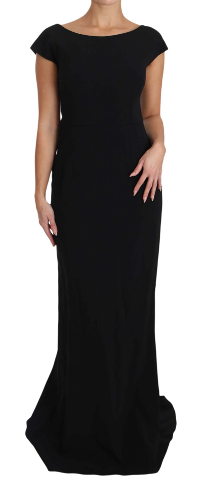 Shop Dolce & Gabbana Elegant Black Maxi Sheath Women's Dress