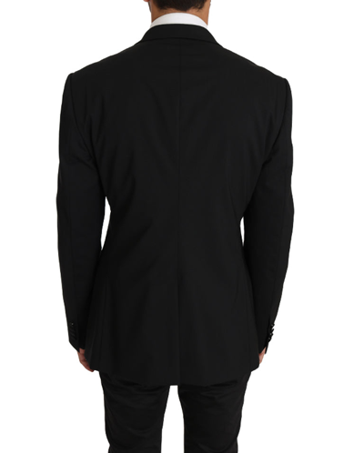 Shop Dolce & Gabbana Elegant Black Slim Fit Martini Blazer Men's Jacket