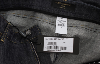 Shop Dolce & Gabbana Blue Cotton Oversize Denim Women's Jeans