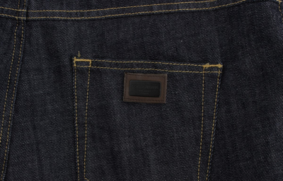 Shop Dolce & Gabbana Blue Cotton Oversize Denim Women's Jeans