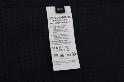 Shop Dolce & Gabbana Elegant Blue Striped Waistcoat Men's Vest