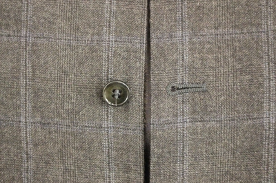 Dolce & Gabbana Brown Check Wool Single Breasted Vest In Brown