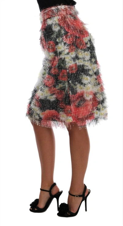 Shop Dolce & Gabbana Floral Elegance Knee-length Women's Skirt In Multicolor