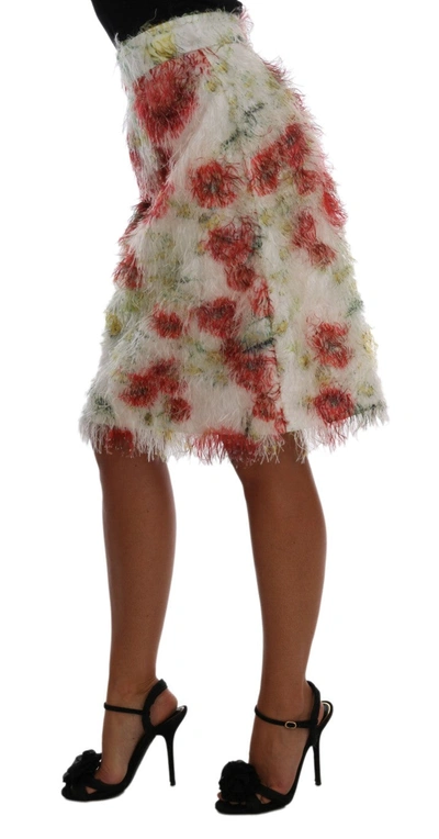Shop Dolce & Gabbana Elegant Floral High-waist Pencil Women's Skirt In Multicolor