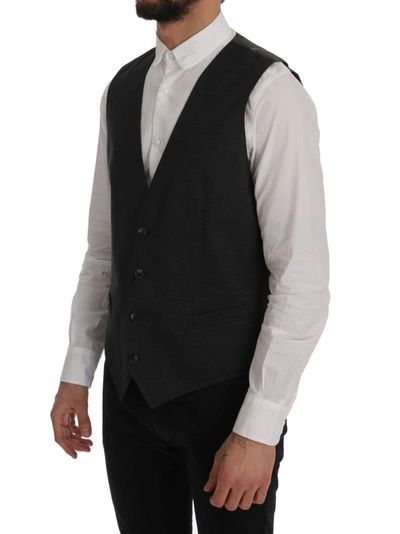 Shop Dolce & Gabbana Elegant Gray Waistcoat Men's Vest