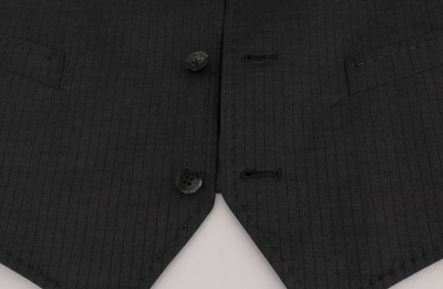 Shop Dolce & Gabbana Sleek Gray Single-breasted Waistcoat Men's Vest