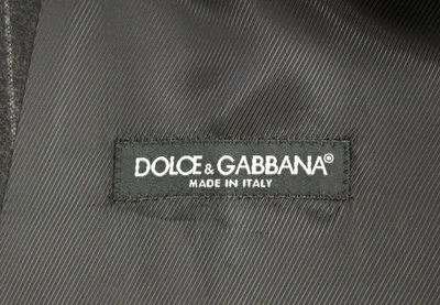 Shop Dolce & Gabbana Sleek Gray Striped Wool Dress Men's Vest