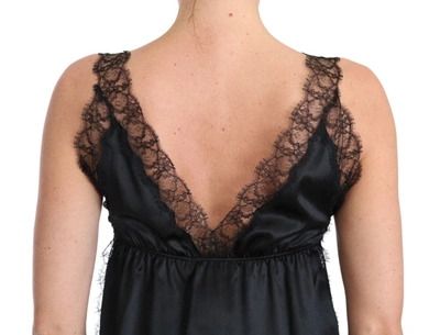 Shop Dolce & Gabbana Sultry Silk Blend Lingerie Top In Women's Black