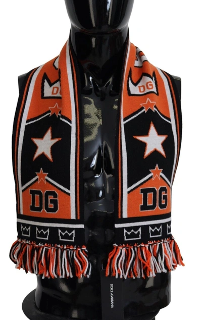 Dolce & Gabbana Multicolor Dg Logo Printed  Neck Wrap Shawl Scarf In Multicolor