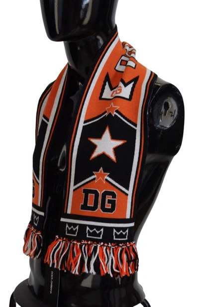 Dolce & Gabbana Multicolor Dg Logo Printed  Neck Wrap Shawl Scarf In Multicolor