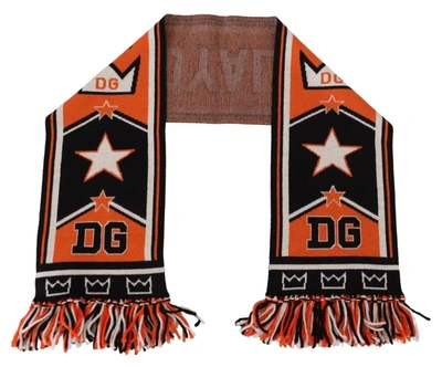 Dolce & Gabbana Multicolor Dg Logo Printed  Neck Wrap Shawl Scarf In Multicolor