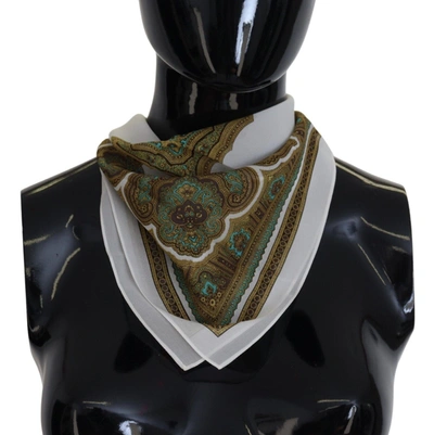 Shop Dolce & Gabbana Elegant Multicolor Silk Men's Square Men's Scarf