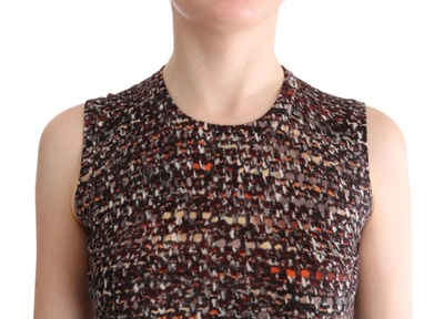 Shop Dolce & Gabbana Sleeveless Multicolor Knit Wool Women's Top